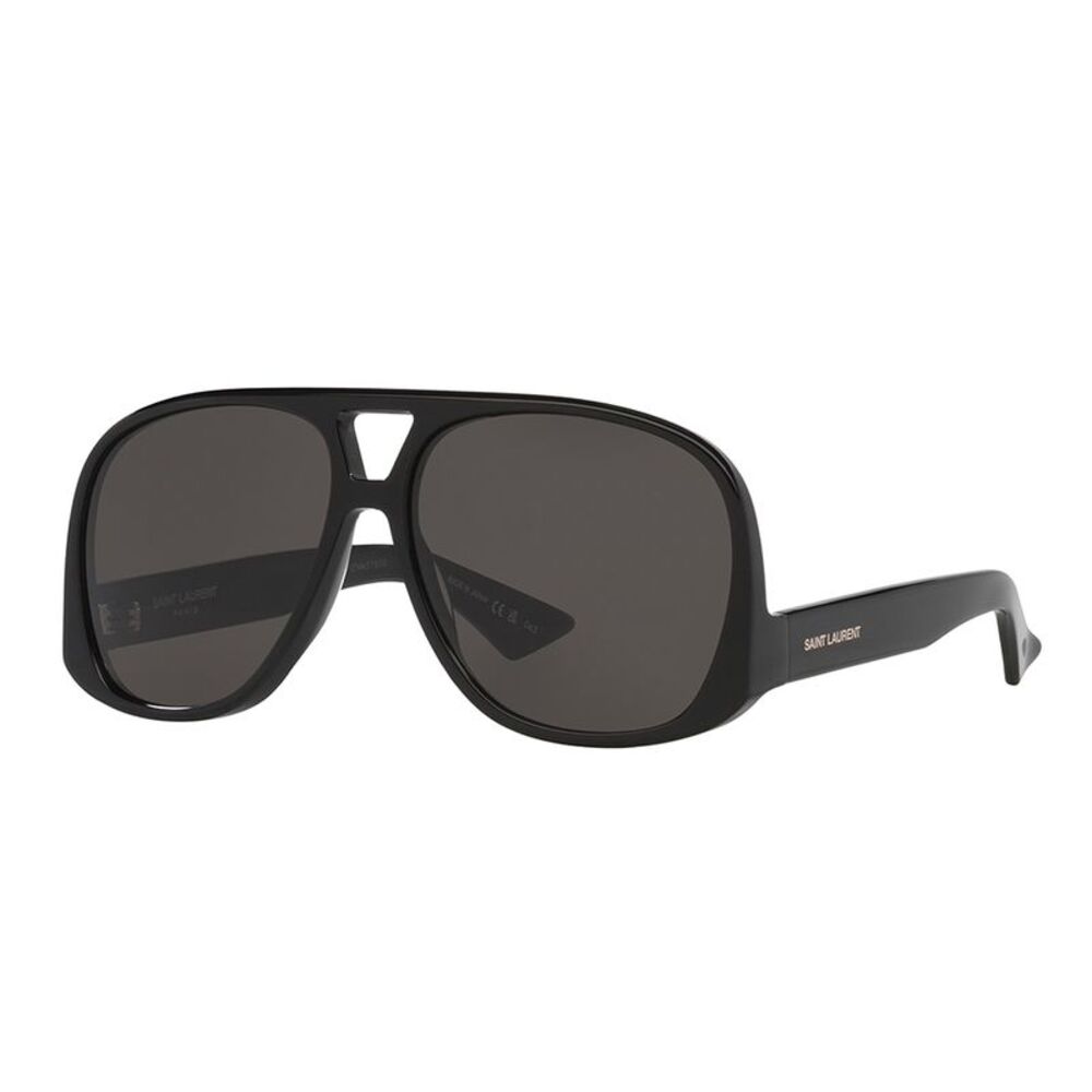 Saint Laurent Black Oversized Aviator Sunglasses